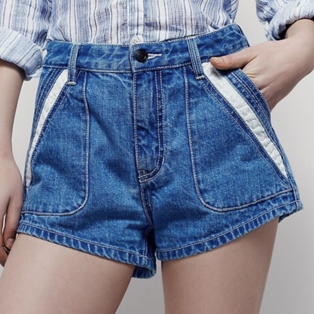 Free People Blue Denim Women's Overalls